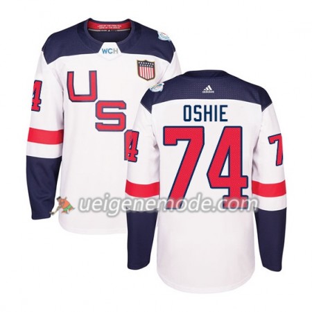 USA Trikot T.J. Oshie 74 2016 World Cup Weiß Premier